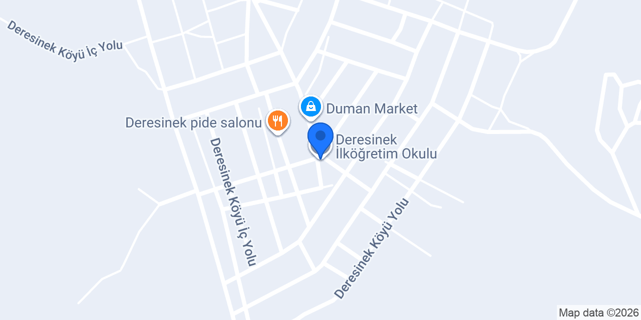 Deresinek İlköğretim Okulu konumu