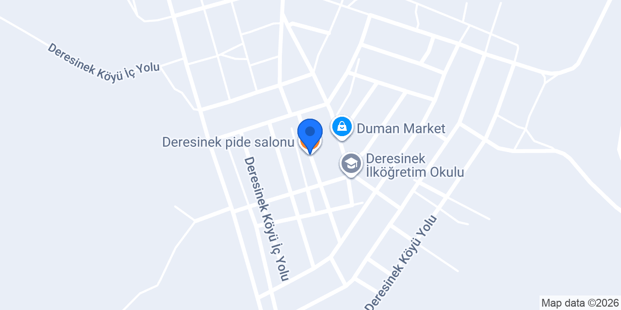 Deresinek pide salonu konumu