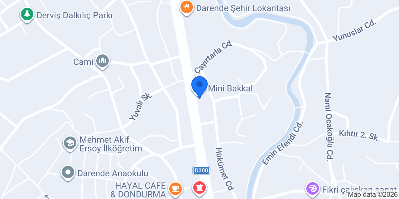 Darende Yemekcilik konumu