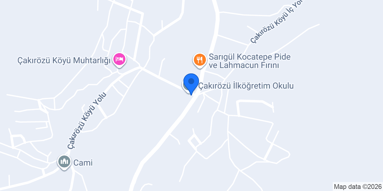 Çakırözü Sağlık Ocağı konumu