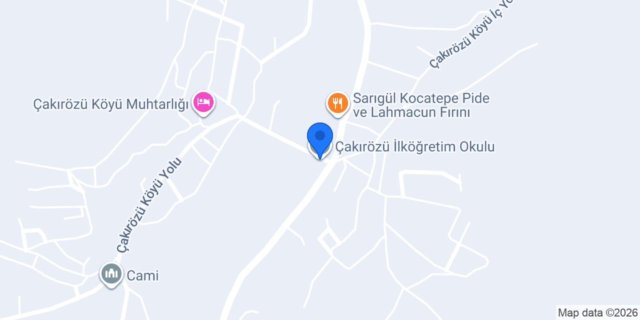 Çakırözü İlköğretim Okulu konumu