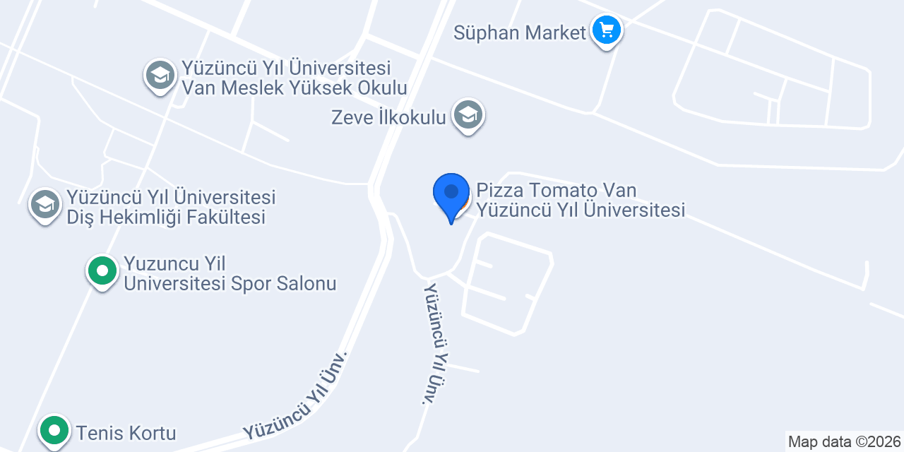 Pizza Tomato Van Yüzüncü Yıl Üniversitesi konumu