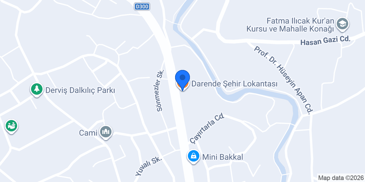 Darende Şehir Lokantası konumu