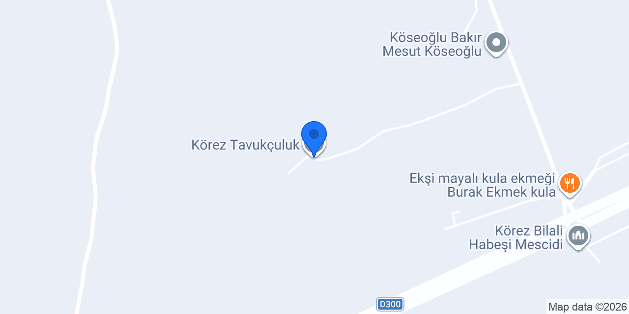 Körez Tavukçuluk konumu