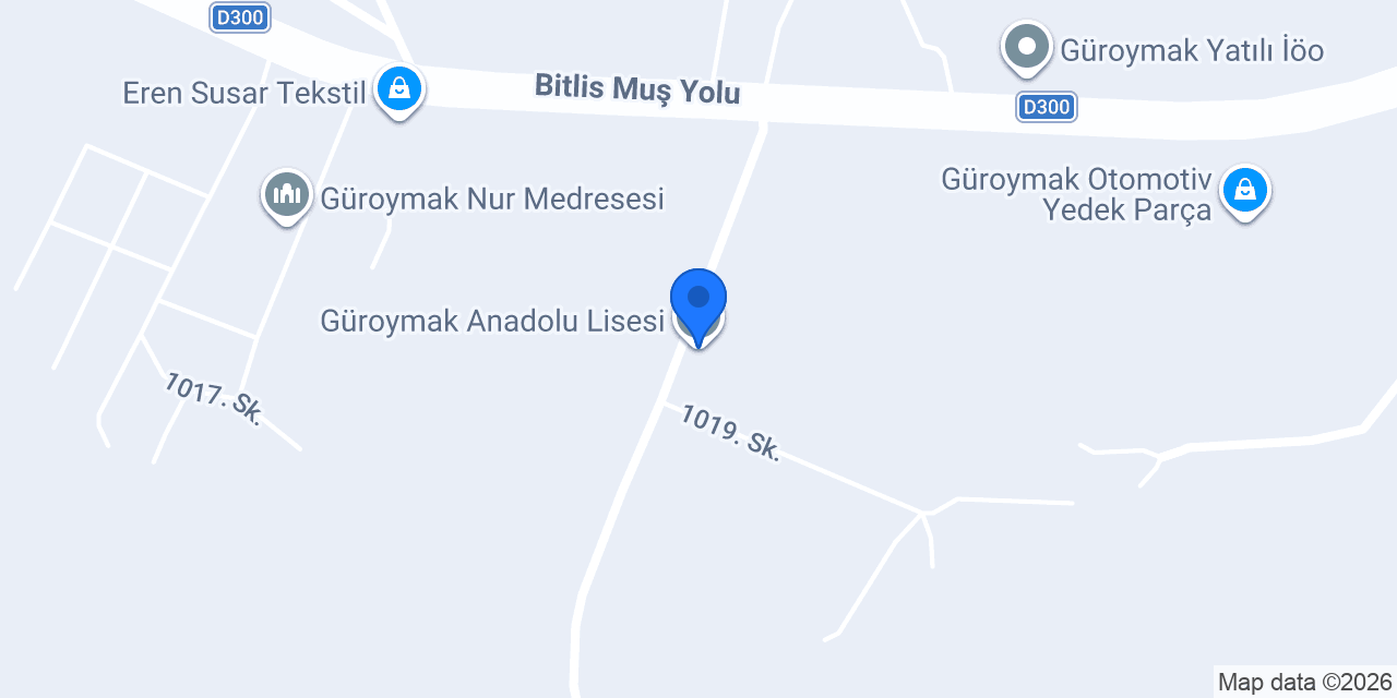 Güroymak Anadolu Lisesi konumu