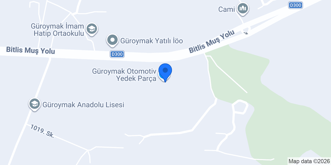 Güroymak Otomotiv Yedek Parça konumu
