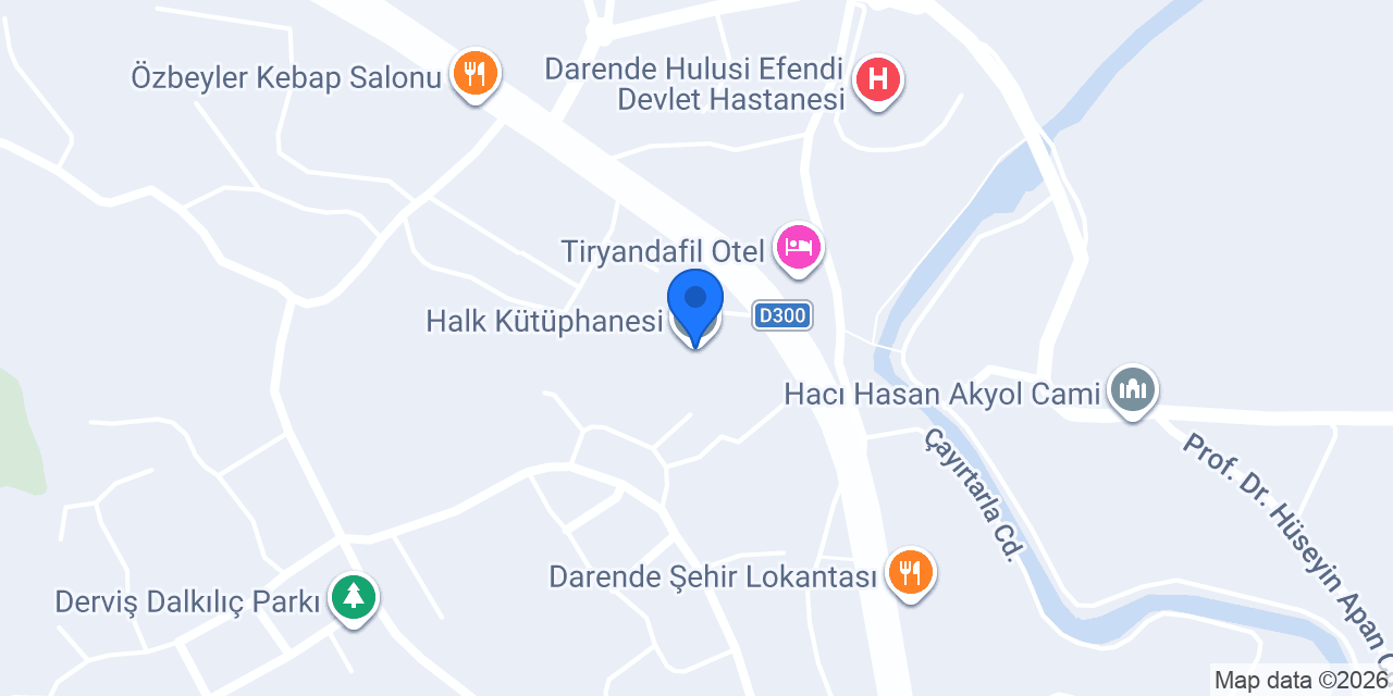 Halk Kütüphanesi konumu