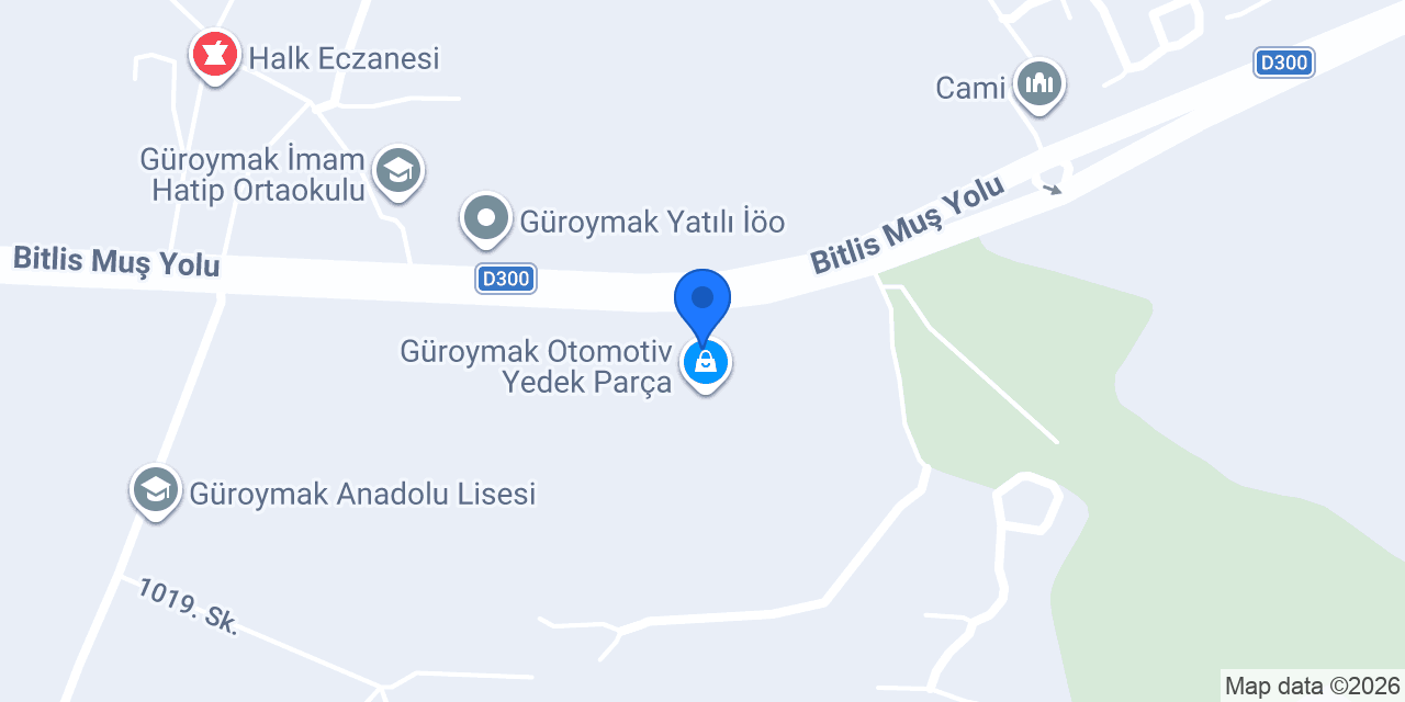 Prime Oto Ekspertiz Bitlis Güroymak konumu