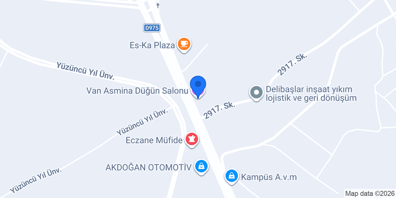 Van Asmina Düğün Salonu konumu