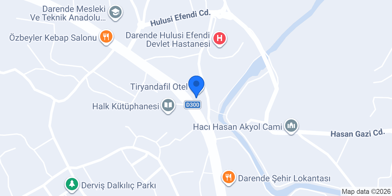 Tiryandafil Restoran konumu