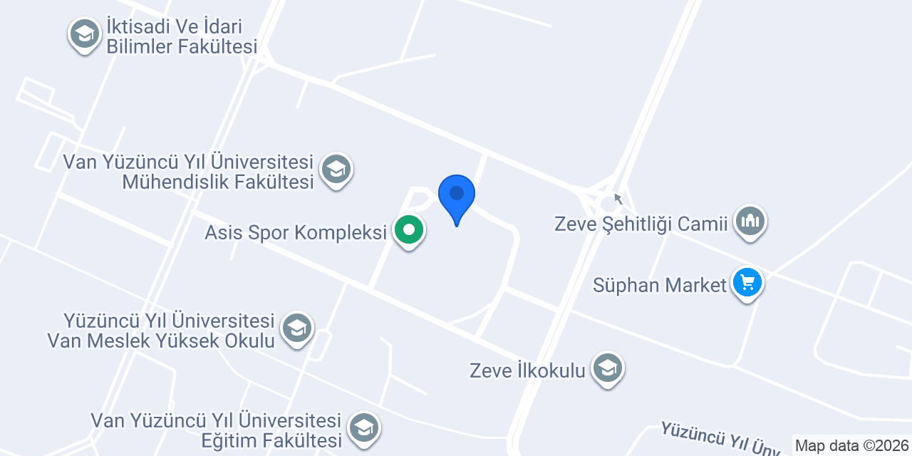 Van Yüzüncü Yıl Üniversitesi konumu