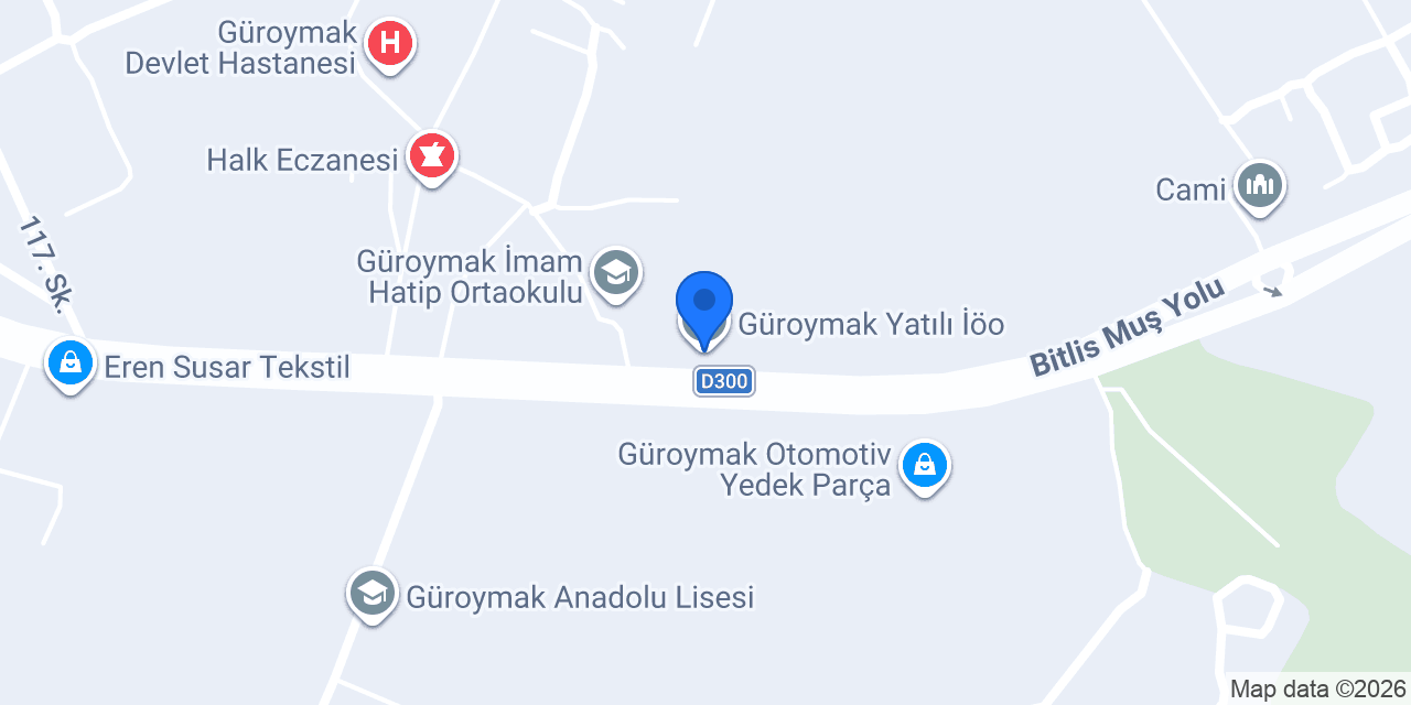 Güroymak Yatılı İöo konumu