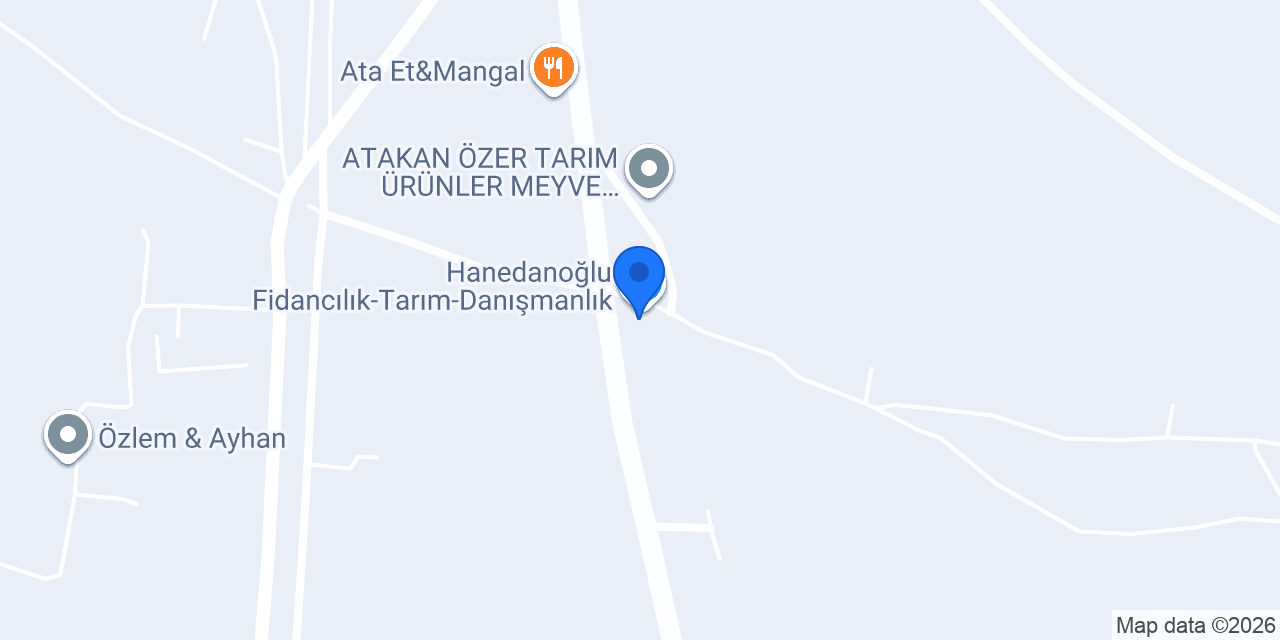 Hanedanoğlu Fidancılık-Tarım-Danışmanlık konumu