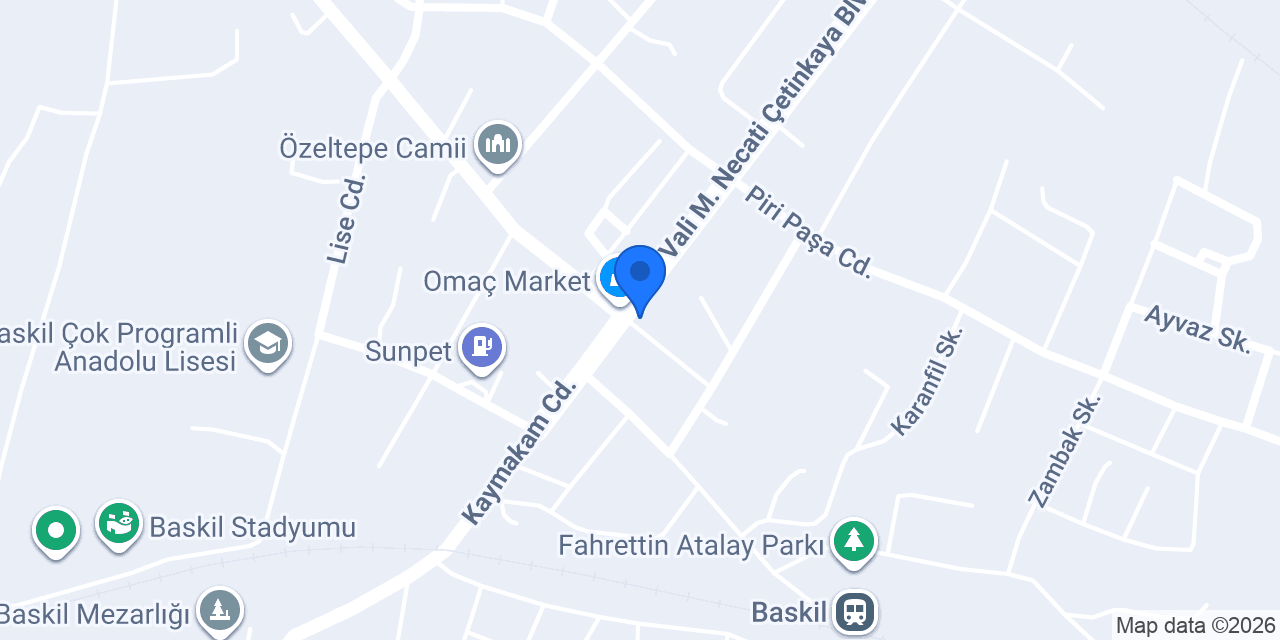 Baskil Belediyesi konumu