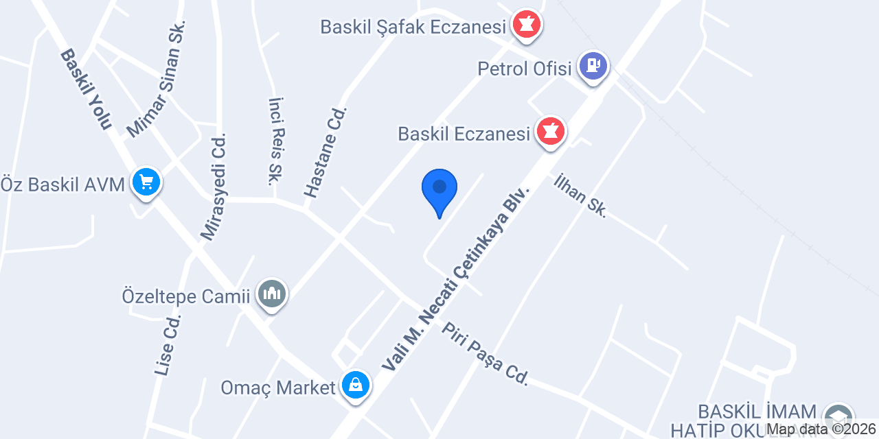 Baskil Anadolu Öğretmen Lisesi konumu