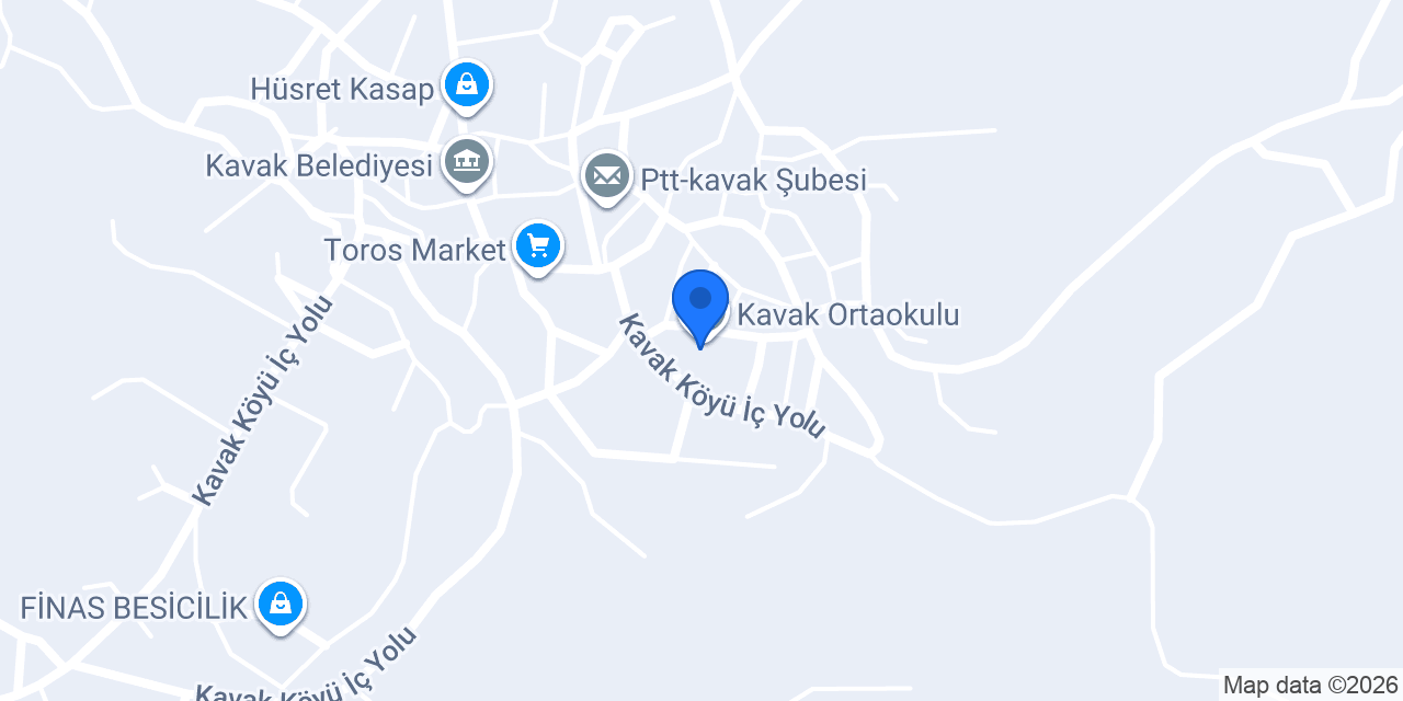 Kavak Ortaokulu konumu