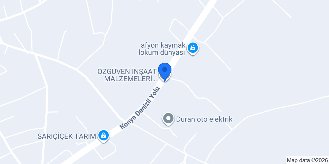 ÖZGÜVEN İNŞAAT MALZEMELERİ TİCARETİ konumu
