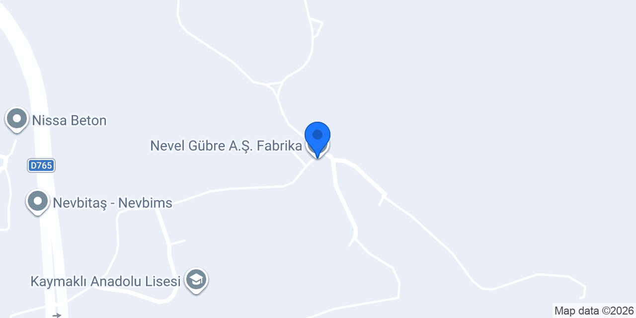 Nevel Gübre A.Ş. Fabrika konumu