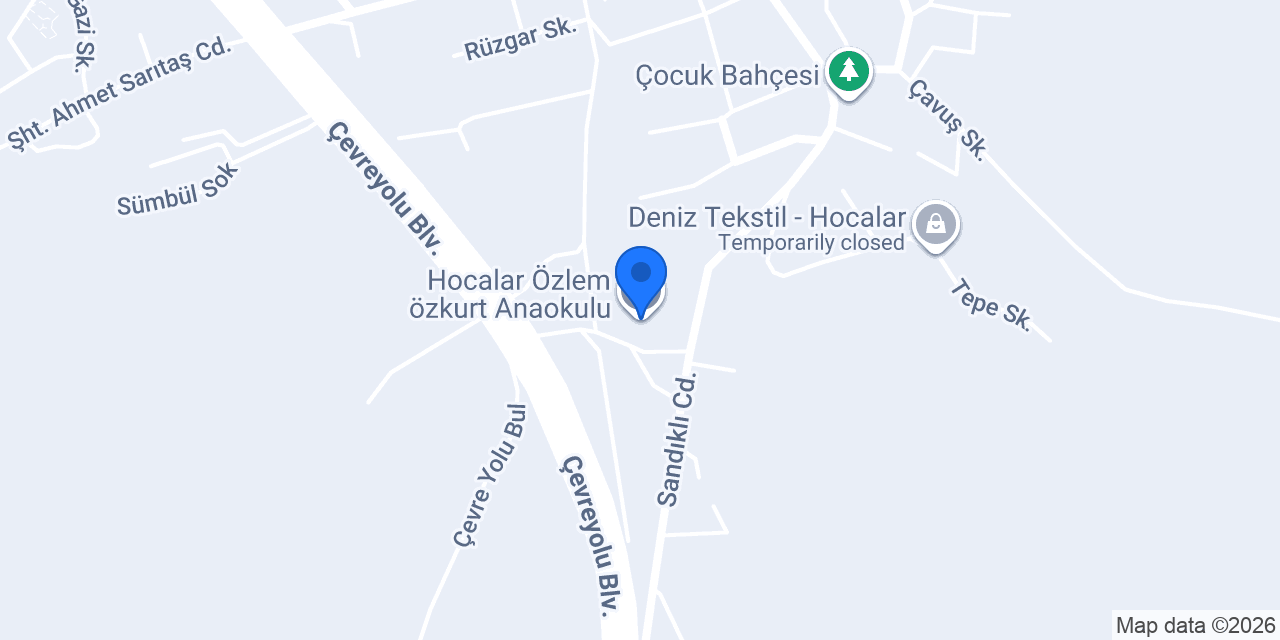 Hocalar Özlem özkurt Anaokulu konumu