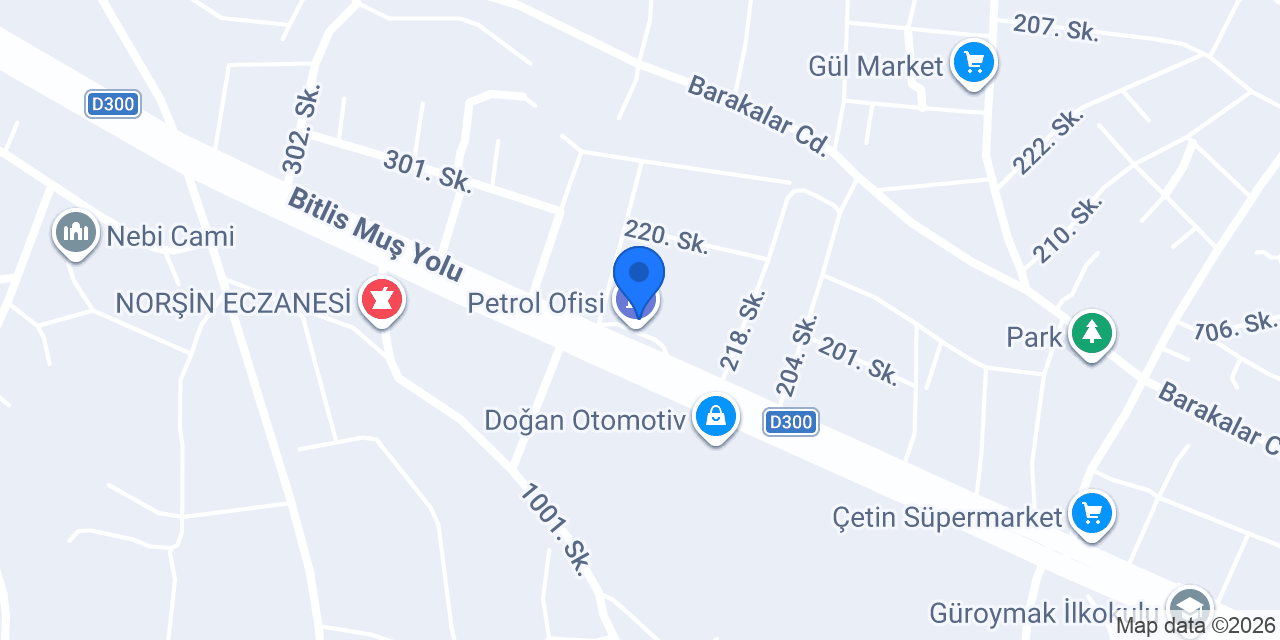 Petrol Ofisi konumu