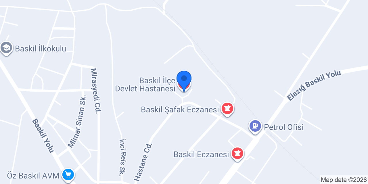 Baskil İlçe Devlet Hastanesi konumu