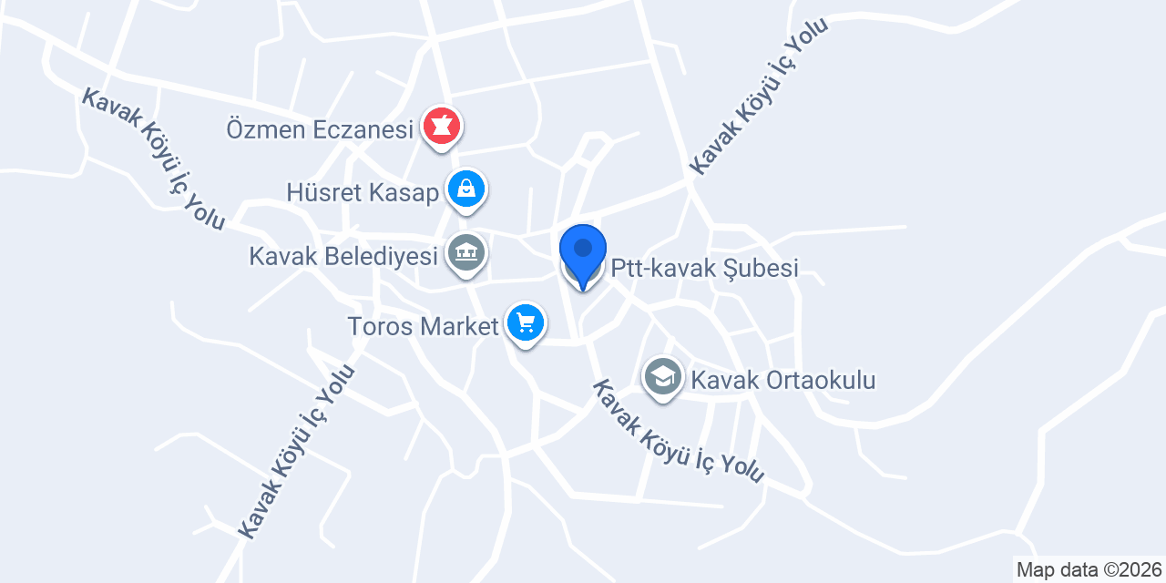 Ptt-kavak Şubesi konumu