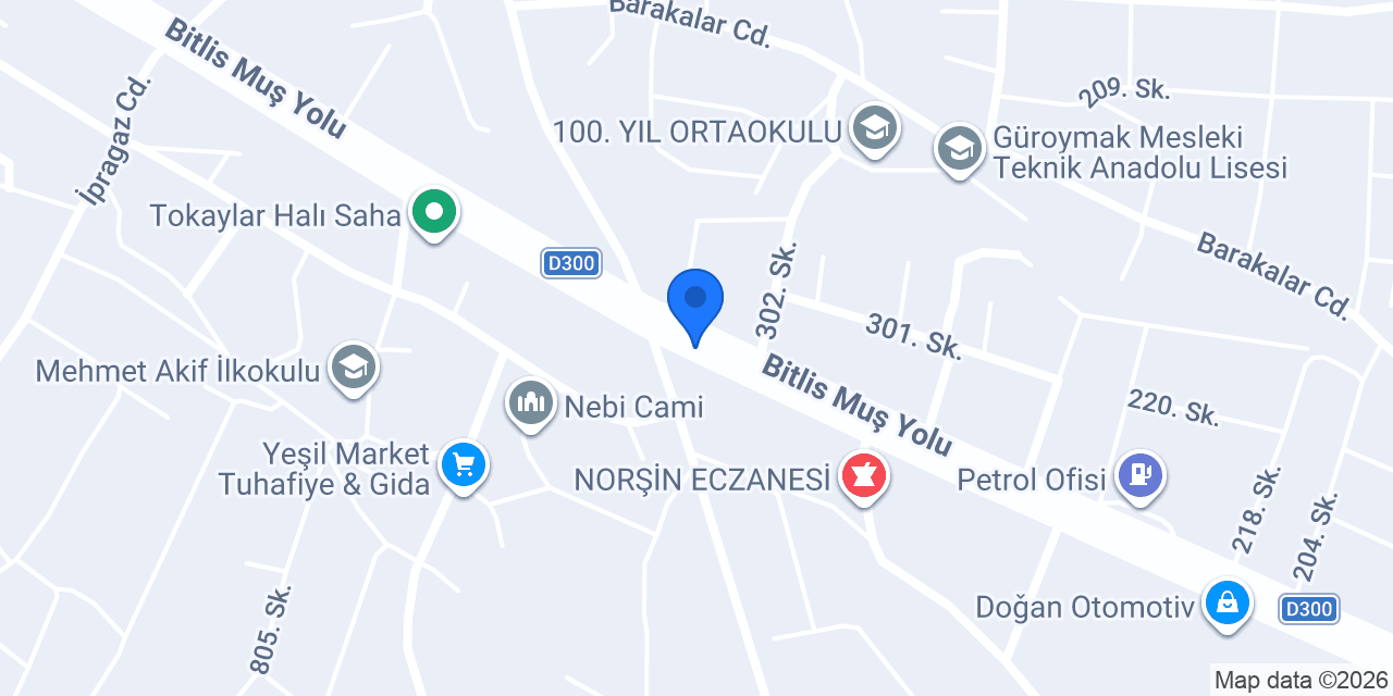 Güroymak taksi konumu