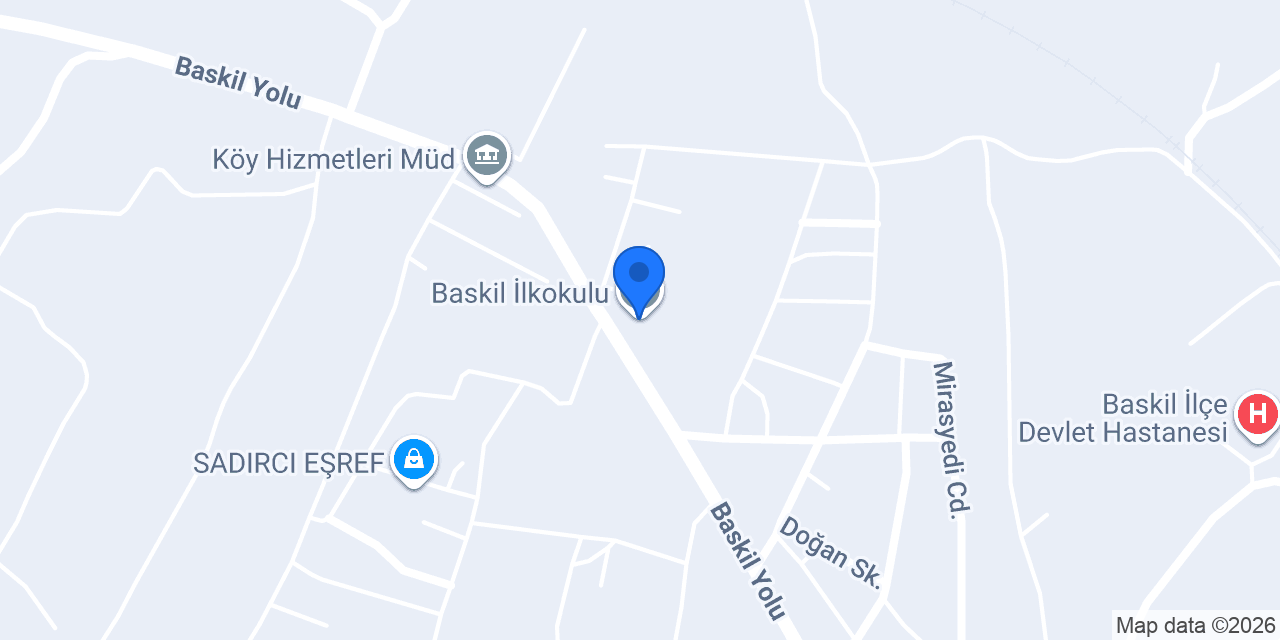 Baskil İlkokulu konumu
