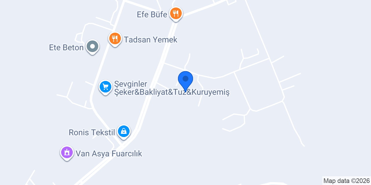 Van Masa Sandalye İmalat - Van konumu