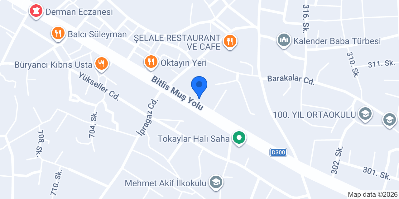 Halkbank Güroymak Şubesi konumu