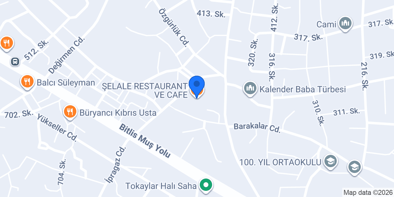 ŞELALE RESTAURANT VE CAFE konumu