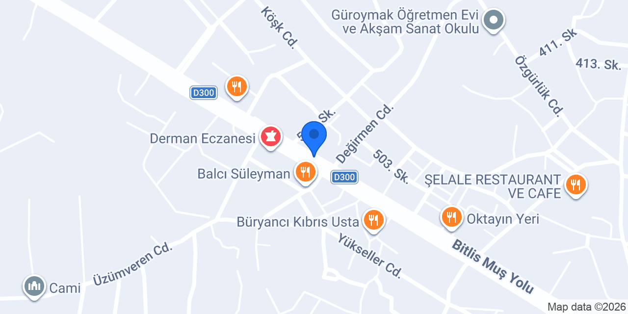 Güroymak Adliyesi konumu