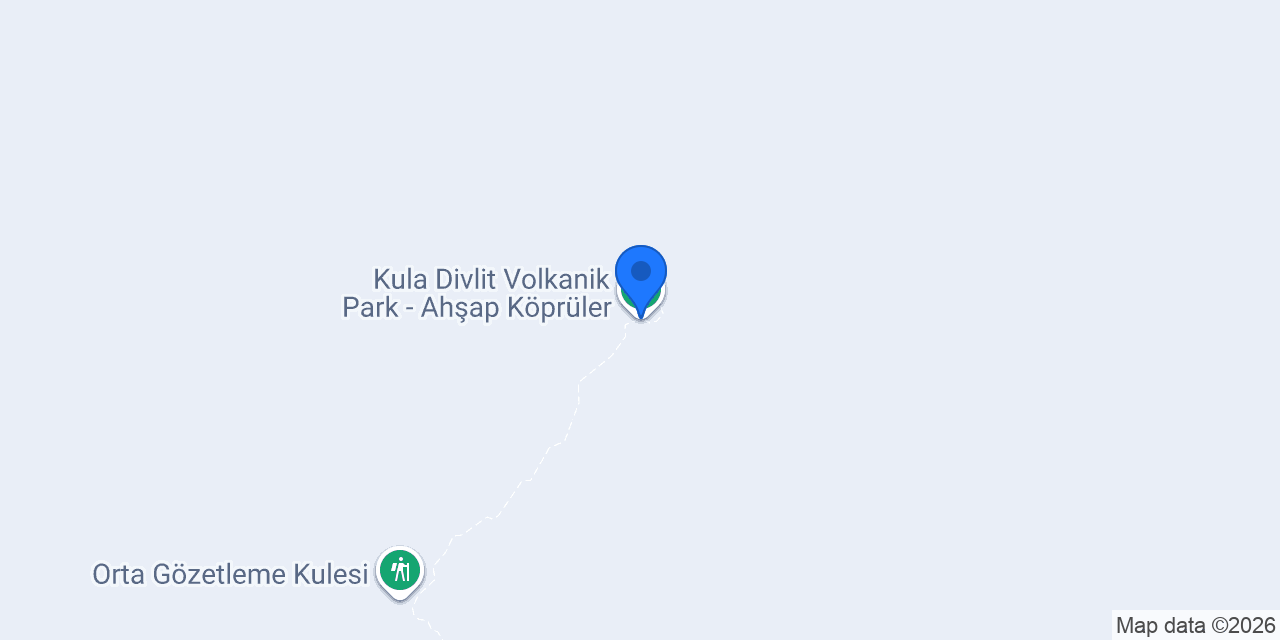Kula Divlit Volkanik Park - Ahşap Köprüler konumu