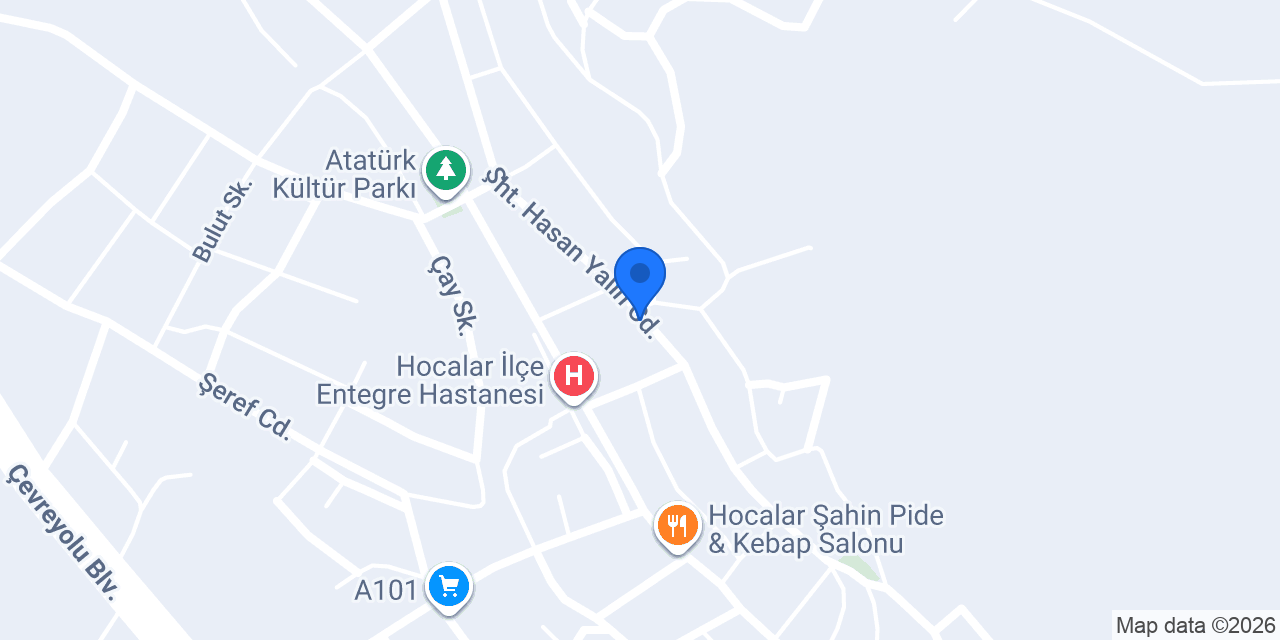 Hocalar Mal Müdürlüğü konumu