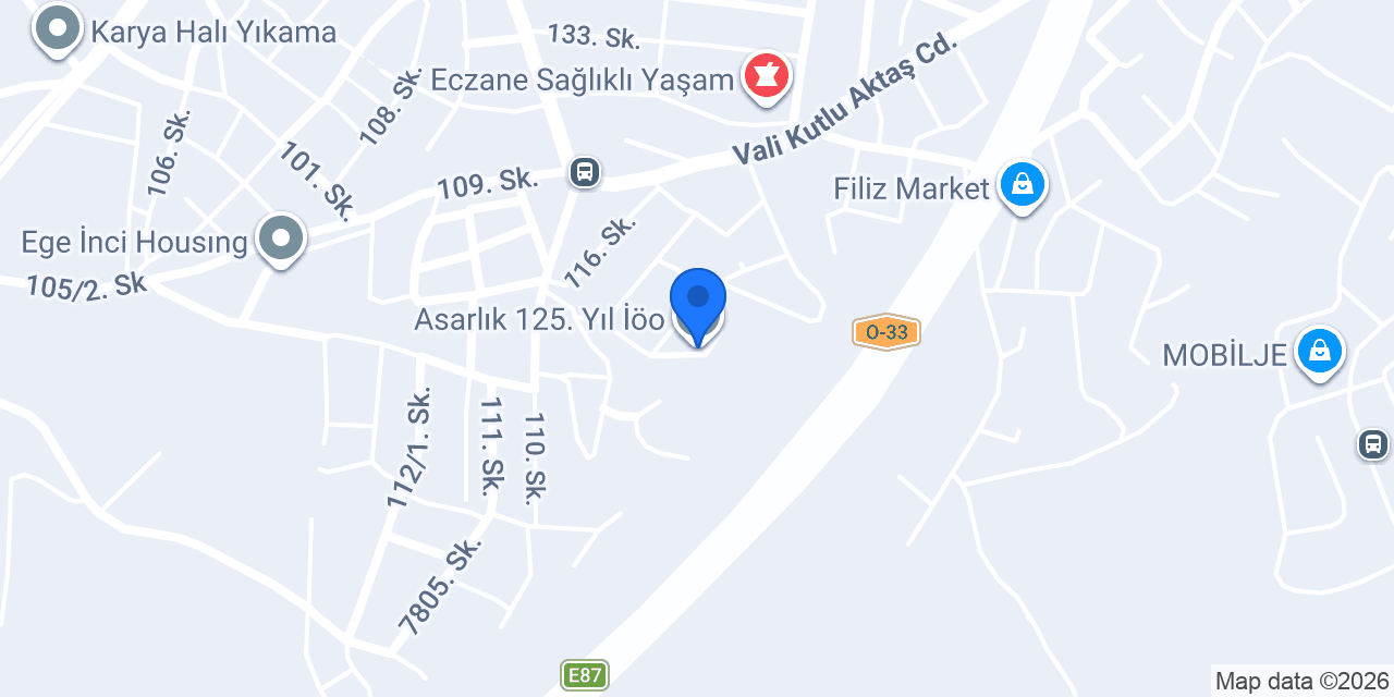 Asarlık 125. Yıl İöo konumu