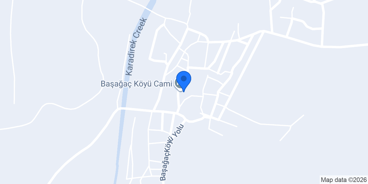 Başağaç Köyü Cami konumu
