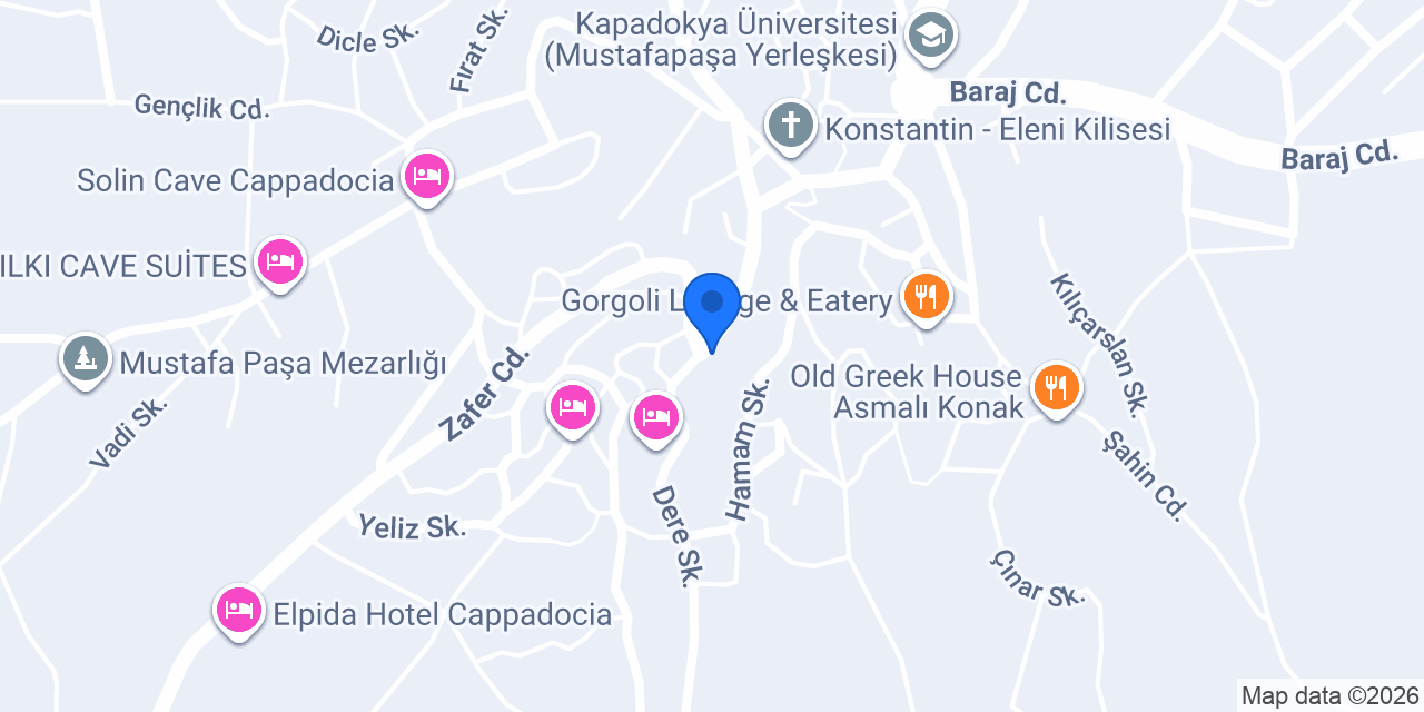 Konak Bezirhane Cave Otel konumu