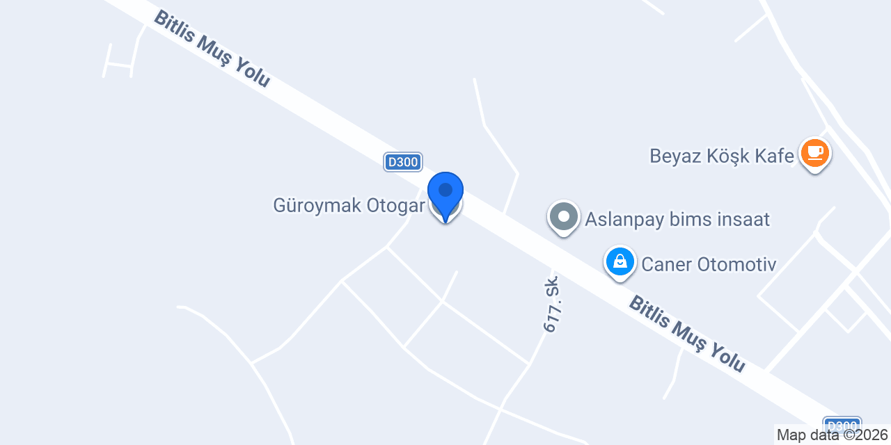 Güroymak Otogar konumu
