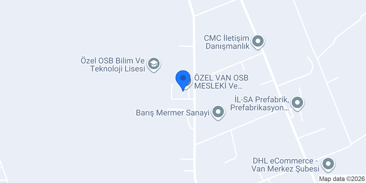 ÖZEL VAN OSB MESLEKİ Ve TEKNİK KOLEJİ konumu