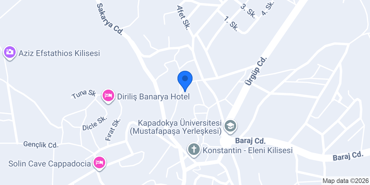 Kapalos Cave Hotel konumu