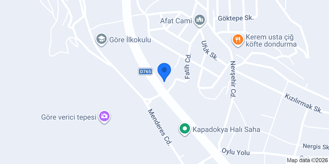 Nevşehir Marangoni Lastik Kaplama Dir-kap konumu