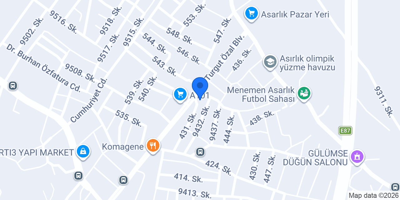 Ceylanlar Oto Lastik konumu