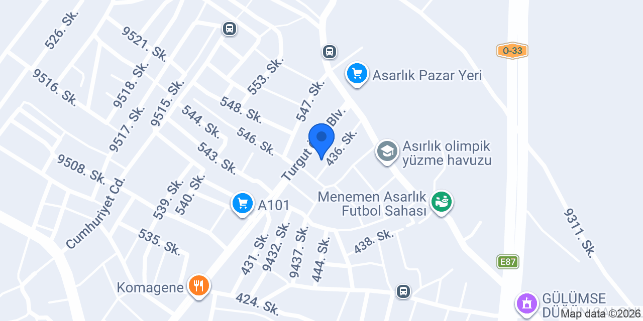 Yeşilküre Yapı Malzemeleri İnşaat konumu