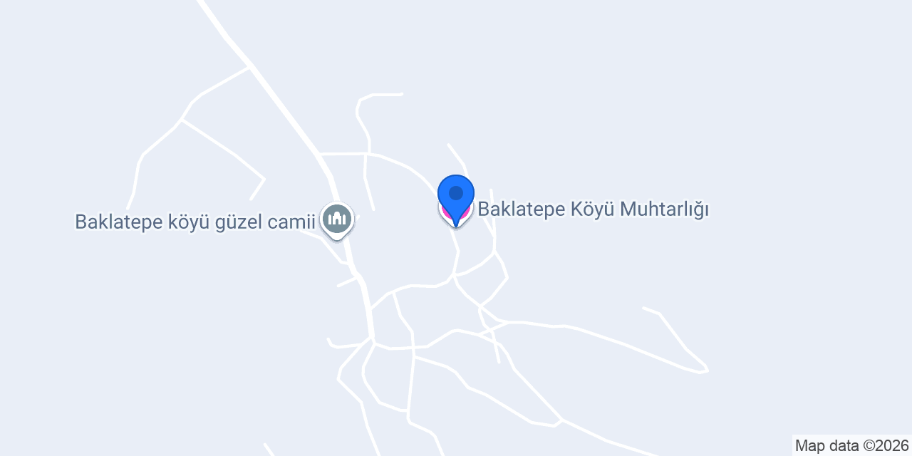 Baklatepe Köyü Muhtarlığı konumu