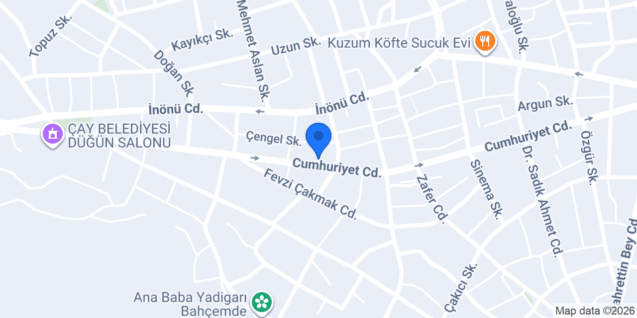 Cadde tekel konumu
