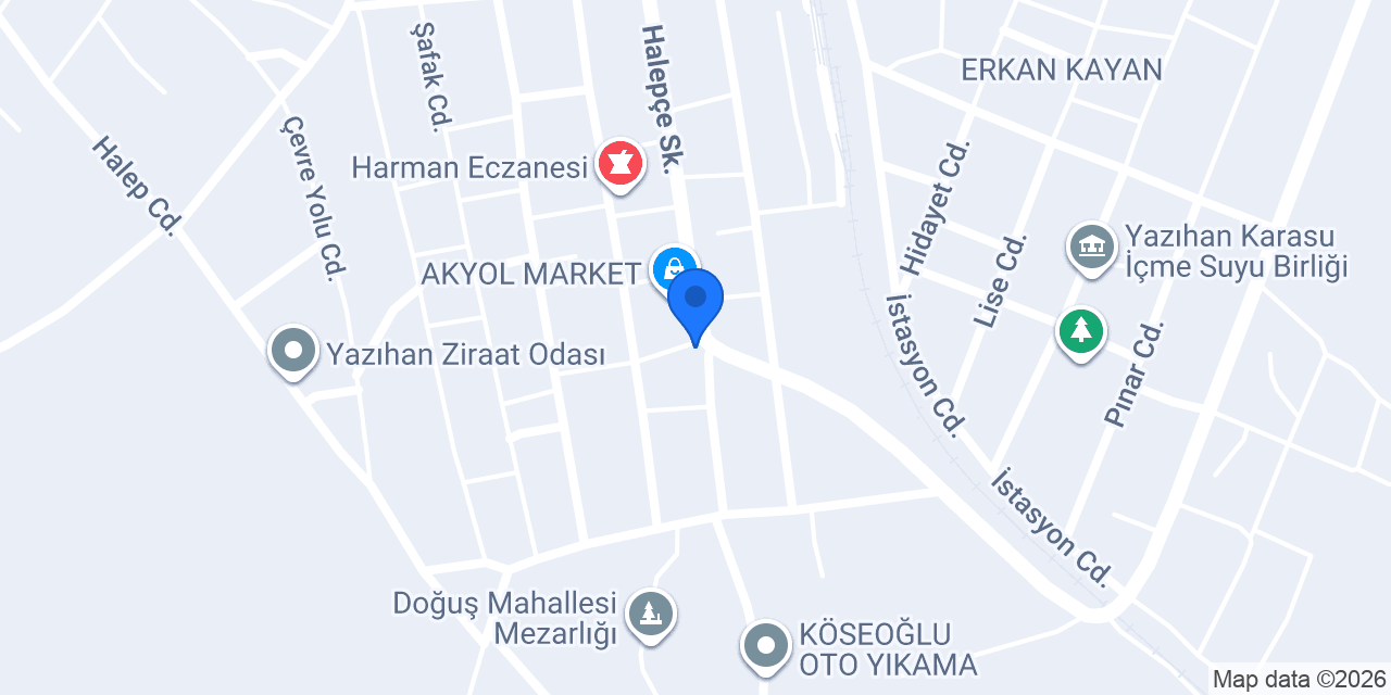 Yazıhan Yem konumu