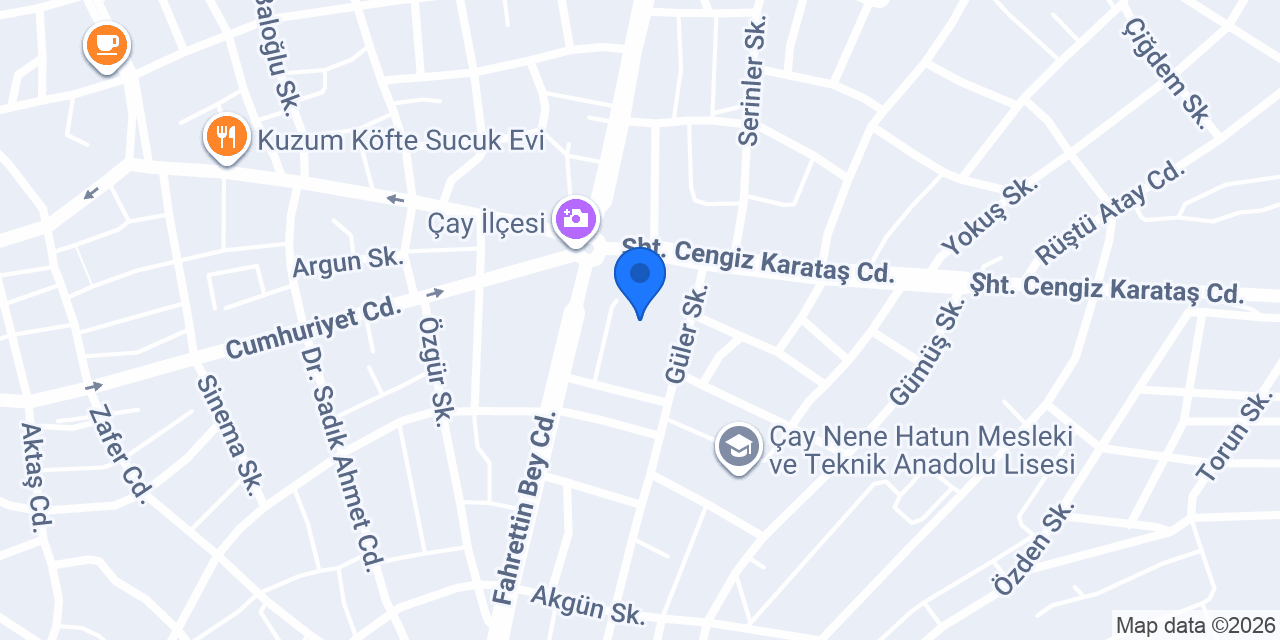 Çay Halk Eğitimi Merkezi konumu