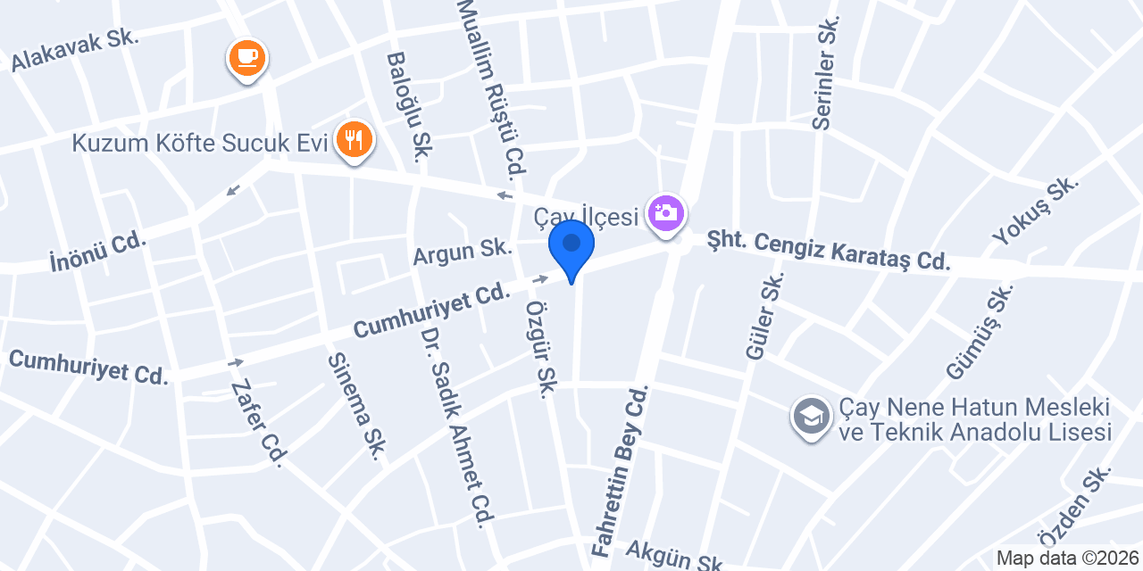 Kokoreççi Şükrü Afyon Çay konumu
