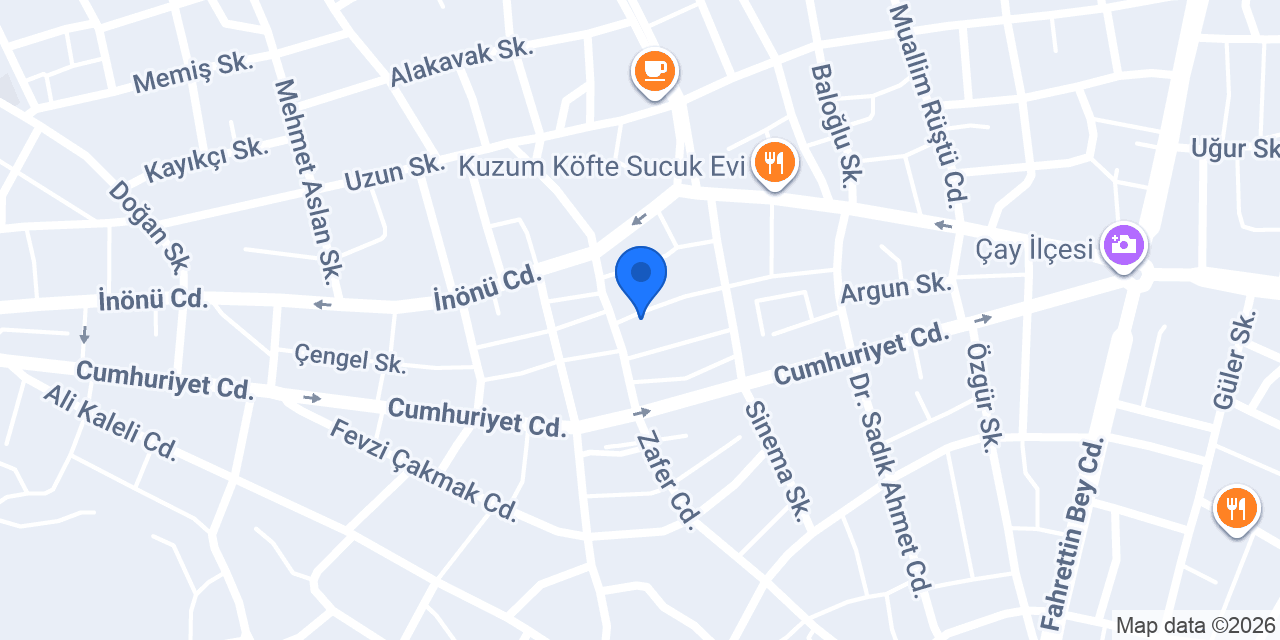 akay kuaför çay/afyonkarahisar konumu