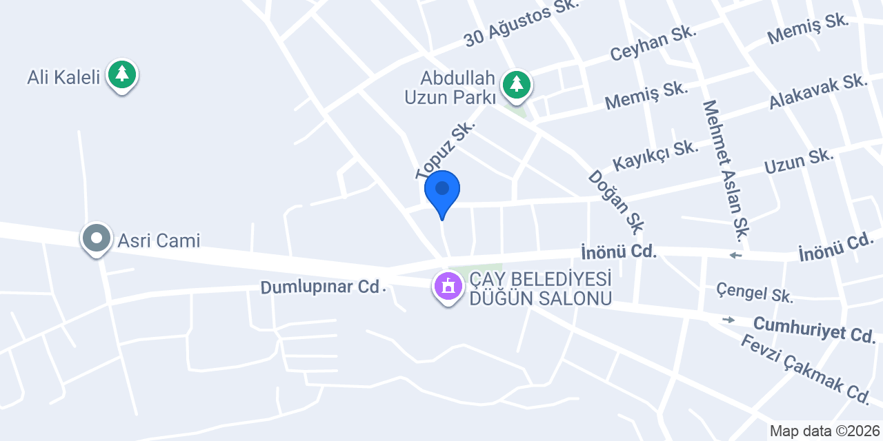 Çay Aile Sağlığı Merkezi konumu